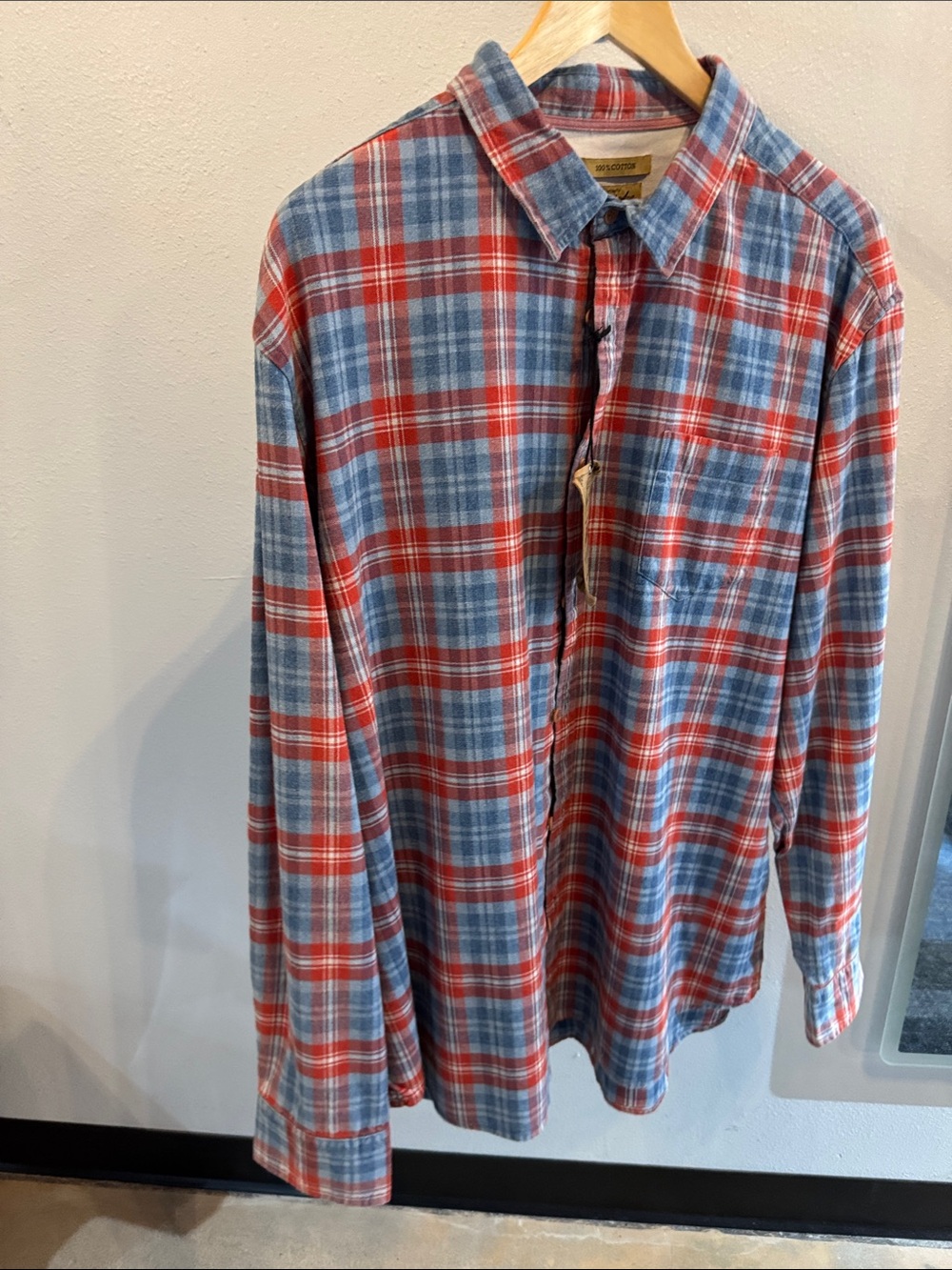 Gilded Age Plaid Button-Down Shirt in Red & Blue